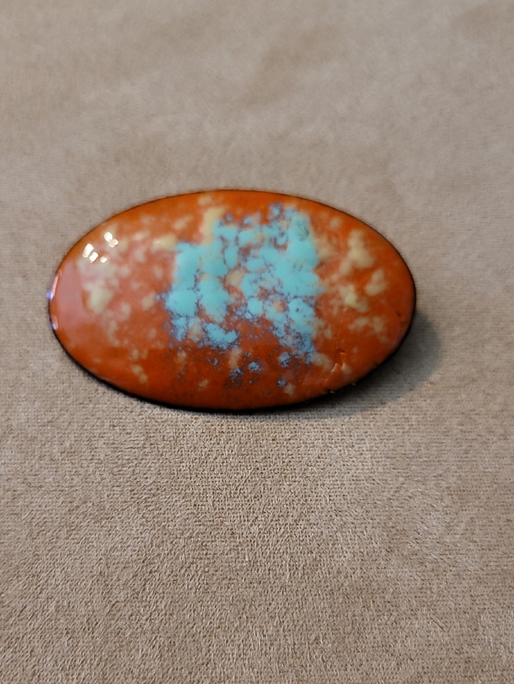 Brooch Pin Vintage Spatter Enamel
